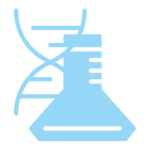 Test tube and DNA strand icon which is a focus at ADViRNA