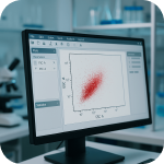 Flow Cytometry​ shown on computer screen at ADViRNA